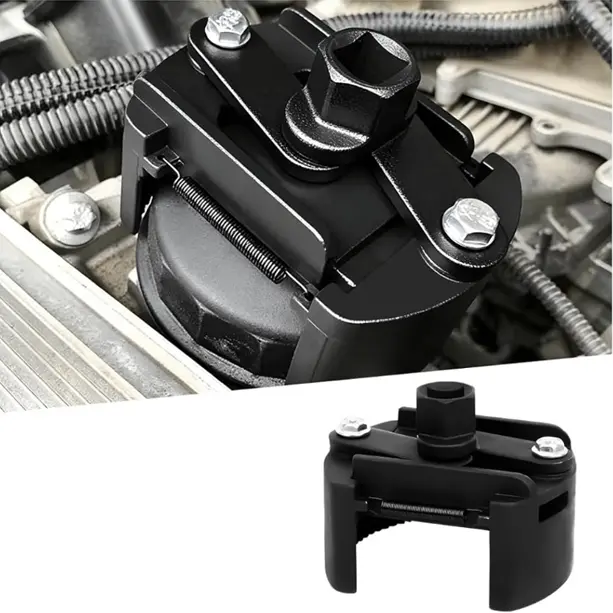 Adjustable Caliber Oil Filter Removal Wrench, for Car Motorcycle Medium & Small Spin-On Oil Filters, New Improved 1/2 Inch Drive Cap Tool, Wide Applicable Size Range, Sturdy Durable Maintenance Tool