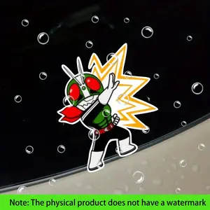 2PCS/SET Hot-Blooded Original Kamen Rider Logo Decor Sticker For Car Components, Sticker For Cars, explosion effect decor for tokusatsu fans Enhance cartoon tokusatsu style