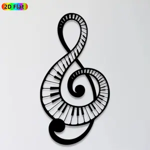 1pc Music Note Metal Wall Art, Creative Piano Keyboard Statue Mural, Ideal Gift for New Year, Christmas, Music Enthusiasts, Rust-Resistant Metal Wall Decor Wall Sculptures, Perfect for Living Room Wall & Garden Fence, Stylish Home & Outdoor Decor