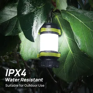 2 Pack LED Camping Lantern Flashlight Rechargeable, Consciot Portable Torch with 6 Light Modes, 3600mAh Power Bank