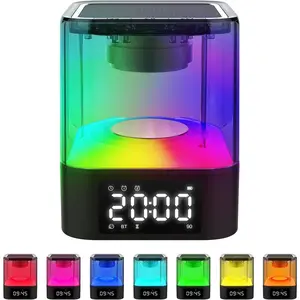 Night Light  , Multi-Functional Dual Alarm Clock, MP3 Player, Touch Sensor Bedside Lamp, 48 RGB Color Changing, Gifts for 10 11 12 13 14 Year Old Teenage