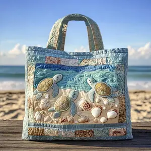 New Fashion Digital Printed te Bag, Beautiful Floral Pattern Design, Large Capacity Casual Beach Bag, Sturdy Wear Resistant and Durable,Reliable for Daily Outing Shopping and Commuting