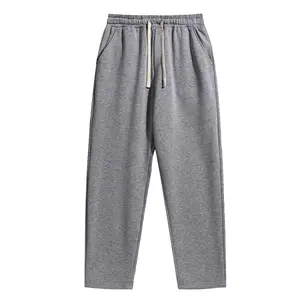 Men's Gray Loose Fit Sweatpants - Drawstring Detail, Soft Material, Street Style & Casual Wear Standout Piece