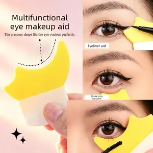 Multifunctional Silicone Eye Makeup Aid, Practical Tool for Lower Lashes, Eyeliner and Eyeshadow, Ideal for Beginners