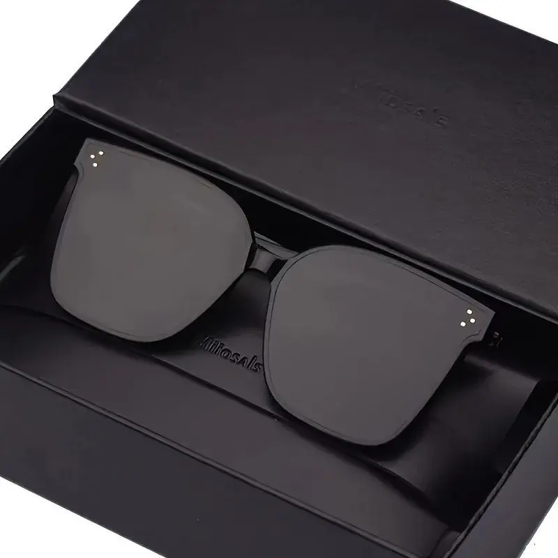 2PCS Korean Version Sunglasses Men Women Fashion Sunglasses Sunscreen Sunglasses Big Face Slimmer Look Anti-Ultraviolet Sunglass