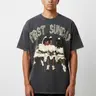 Sopula Studio Men's 100% Breathable Cotton Vintage Short-Sleeve Graphic Tee - 1990s Aesthetic, 90s Inspired, Acid Washed, Round Neck, Loose Fit, Acid Rock Art "First Sunday", Throwback Style Streetwear Top