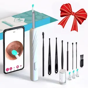 Earwax Removal Tool Kit with Camera, Portable 360° Wide-Angle Ear Cleaner, Waterproof Endoscope, USB-C Charging, Ear Cleaning Kit, for iPhone & Android