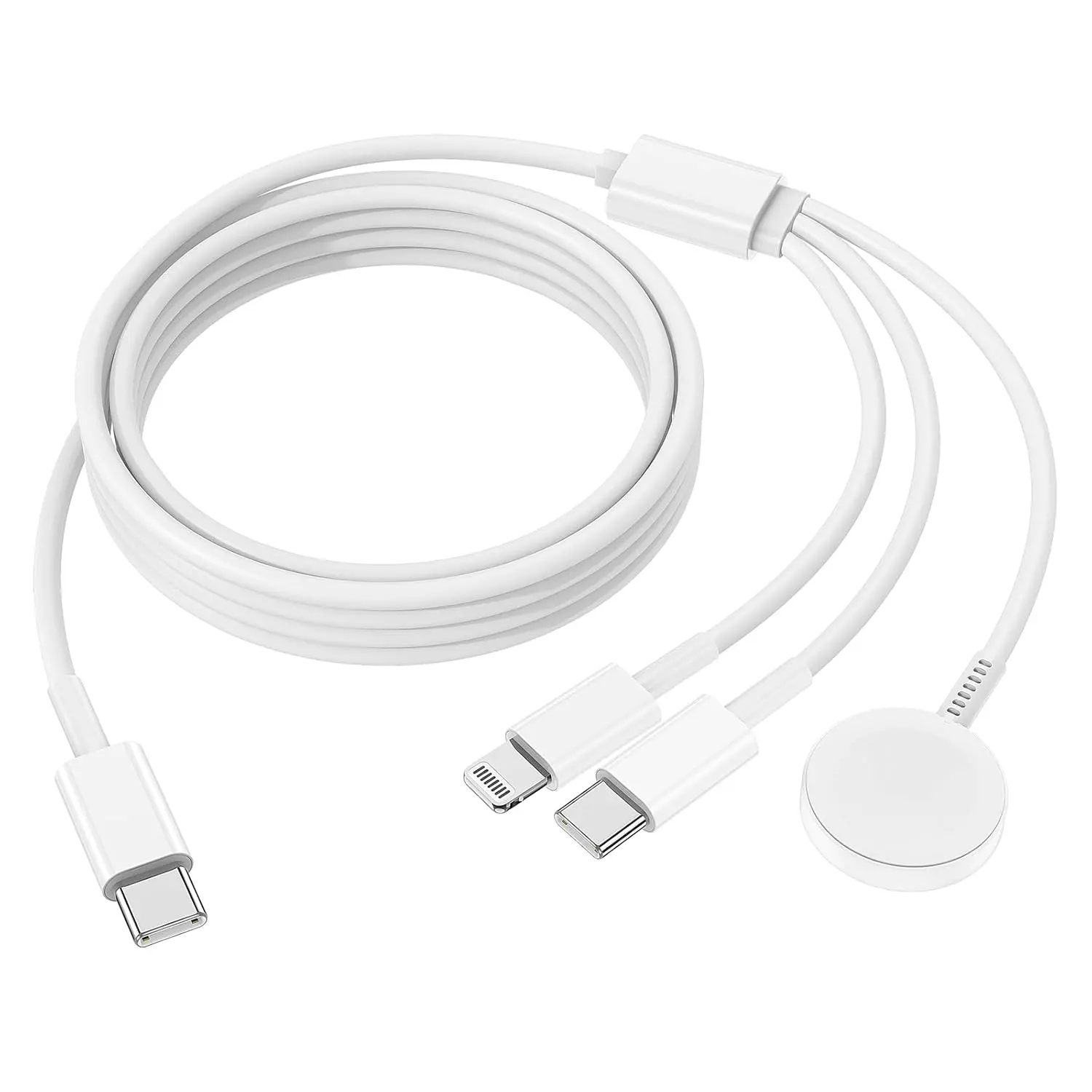 JOZASHON Upgraded 3-in-1 Magnetic USB C Fast Watch Charging Cable with MFI Certification and 20W Fast Charger for APPLE watch for Smartphone Electronic Cellphone