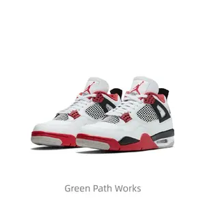 White and red casual comfortable anti-slip and wear-resistant basketball shoes
