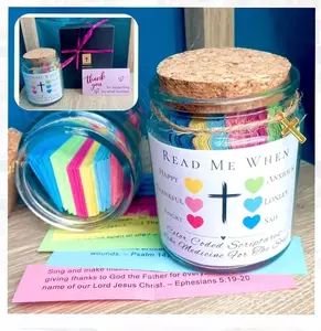 Bible Verse Jar, Read Me When jar, christian Encouragement gift, Scripture Jars, personalized Bible verse gifts for her, Affirmation Jars