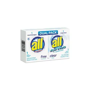 Vend-rite Manufacturing  Free Clear He Liquid Laundry Detergent & Dryer Sheet Dual Vend Pack - 100 per Case