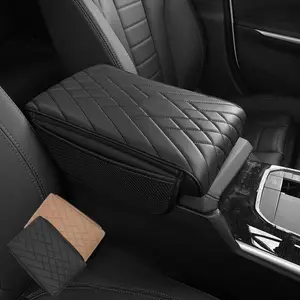 Car Center Console Armrest Pad Side Pockets, Memory Foam Car Armrest Box Pad Pockets, Universal Car Interior Accessories for Daily Use Protector