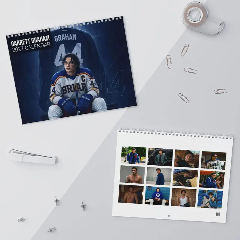 Garrett Graham 2027 Wall Calendar, Hockey Player Photo Calendar, Sports Romance Character Desk Decor, Monthly Fan Collectible, Gift for Hockey Lovers, Book Fans, Girlfriend and Best Friend, Trending 2027 Calendar, Bedroom Office Decoration