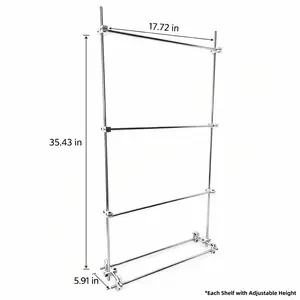 3-Tier Light Axis Hanging Rack | Adjustable Height Organizer for Plushies, Figurines & Cards |  Tools Included