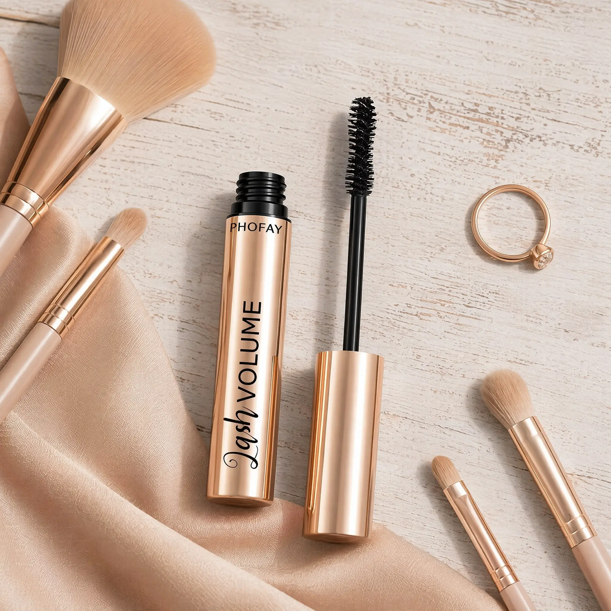 PHOFAY Volumizing Lift Mascara - Lengthening, Thickens Lashes for Youth, Waterproof, Smudge-Proof, Long-Lasting All-Day Stay with Spiral Brush for Definition, Lengthening Mascara, Long Lasting Mascara