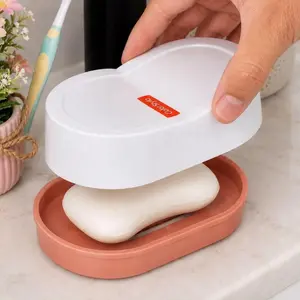 Portable Leakproof Soap Holder Box with Drain Tray – Travel & Bathroom Use