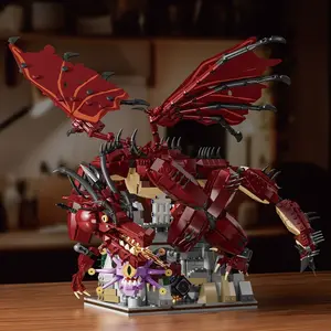 Dungeons & Dragons Dragon Building Blocks Set, Building Block Sets, Giant Flying Dragon Model, Scene Construction, Family Fun, Tabletop Game Collector Item