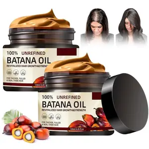 (2PCS) 100 Percent Pure Batana Oil, Natural Ingredients, Suitable for All Hair Types, Stimulates Growth Haircare Conditioner Thicker Strength