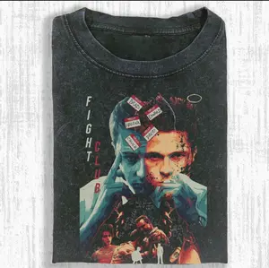 Fight Club Split-Personality Graphic Tee, Movie-Inspired Cult Classic T-Shirt, Edgy Pop Culture Apparel, Gift for Women & Men, Mens Womenswear Top