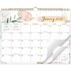 2026 Calendar - 2026 Wall Calendar, 11.5 x 15 In, Jan 2026 - Dec 2026, 12 Monthly Calendar, Large Block with Julian Dates, Thick Paper, Holidays,  Hook, -wire Binding
