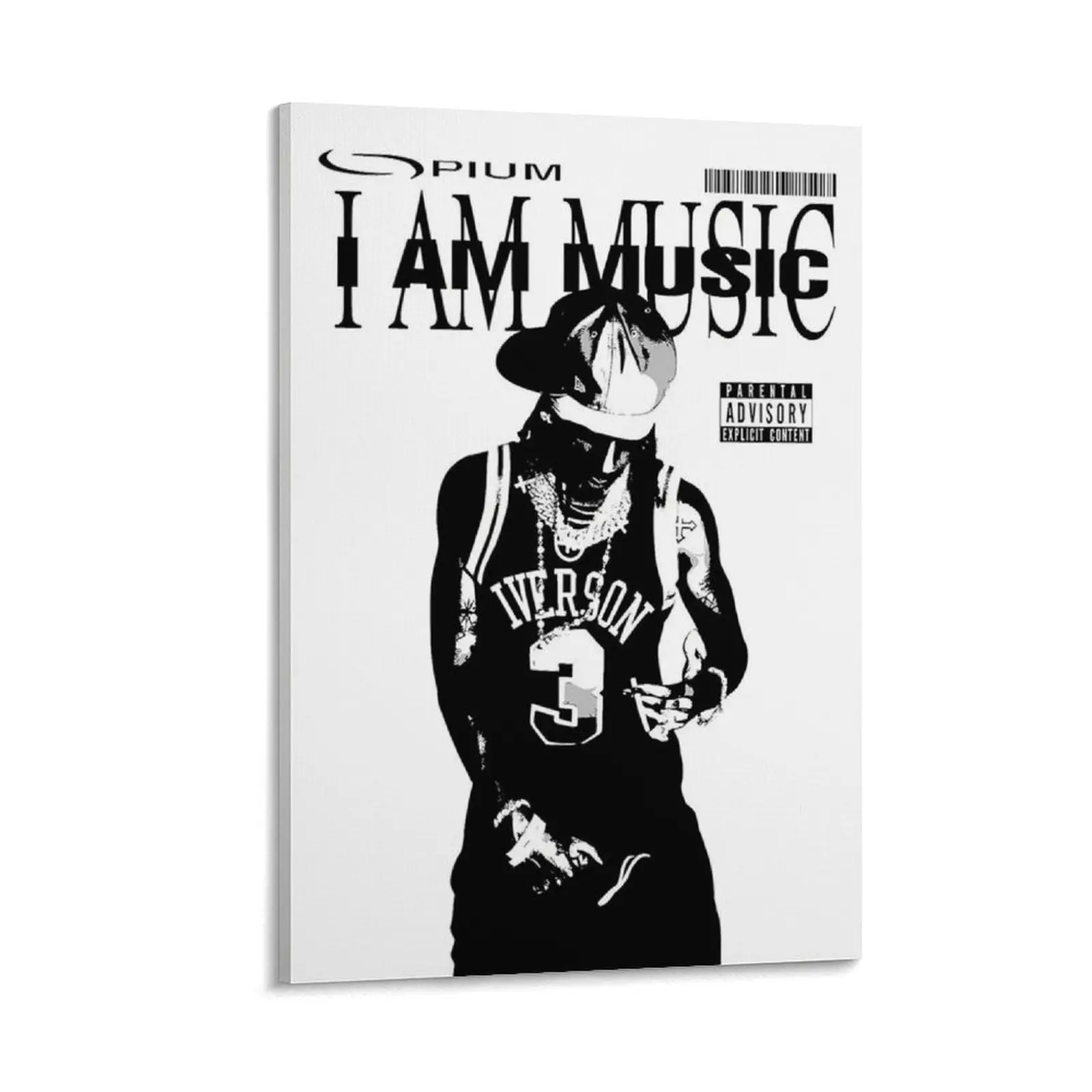 "I Am Music" Album Cover Art Poster - Stylish Trap Music Wall Art Canvas Print - Street Aesthetic Decor - A Gift for Hip-Hop Fans