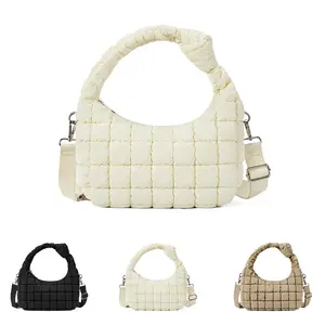 【Clearance Sale】Telena Puffer Bag Fashion Quilted Tote Bag Nylon Shoulder Crossbody Bags for Women Lightweight Carryall Hobo Bag Gift Purse