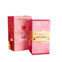 6 bounces (holds 20 banknotes) Pink Birthday