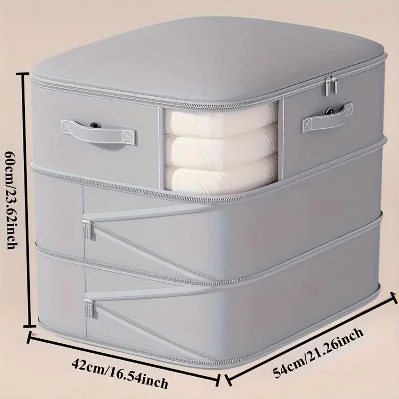 Large Capacity Portable Compression Storage Bag 60cm x 42cm x 54cm Ideal for Clothes Blankets Pillows Sofa Covers Space Saver Organizer 4 Styles
