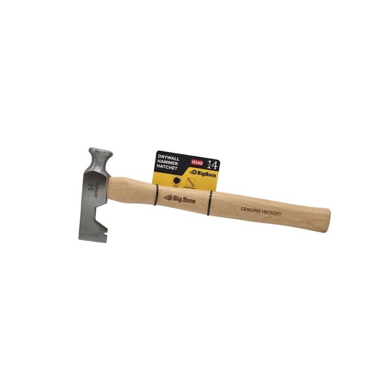 Big Horn 14Oz Drywall Hammer/Hatchet With Milled Face & Hickory Handle 15140