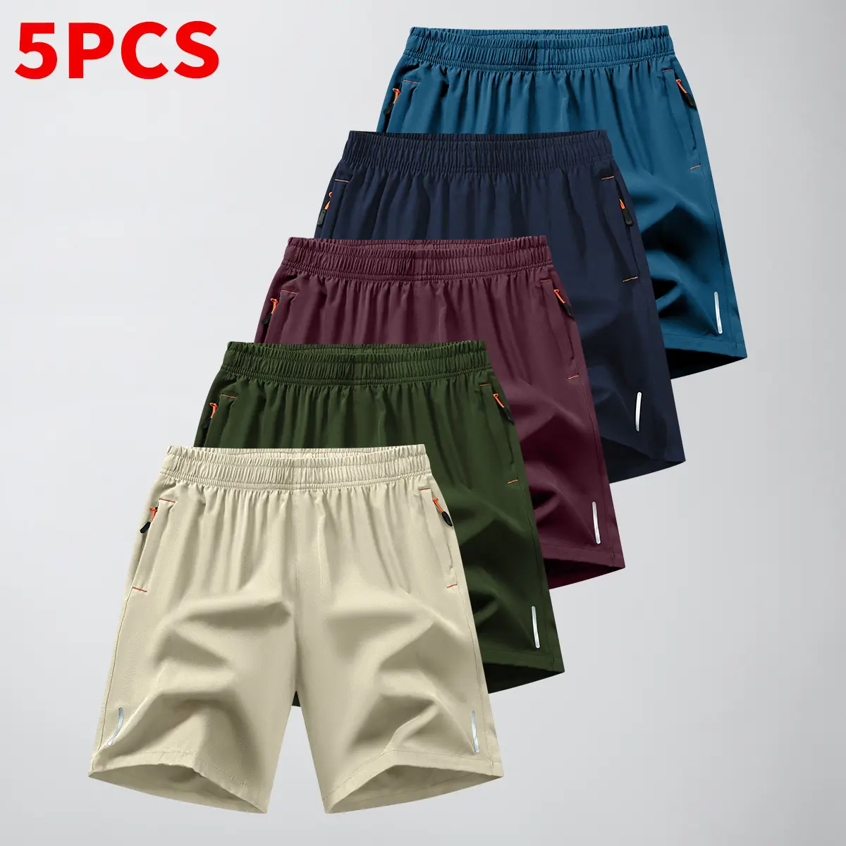 Khaki + Army Green + Wine Red + Navy Blue + Lake B