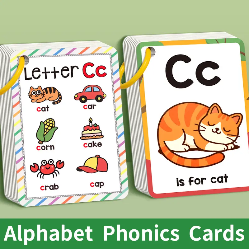 Alphabet Phonics Learning Cards, 27-Piece Educational Toy Set for Kids, English Language Study & Practice, Perfect Gift Idea