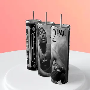 2pac 20oz tumbler, Tupac, hip hop, rap, 90s tumbler.