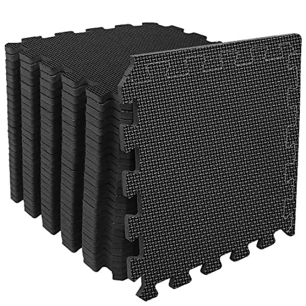 23.6" × 23.6" Interlocking Floor Mat, Exercise Mat, Puzzle Exercise Mat, Includes 24/48 EVA Foam Floor Tiles, Home Gym Floor, Gym Floor Mat, Suitable for Exercise Equipment