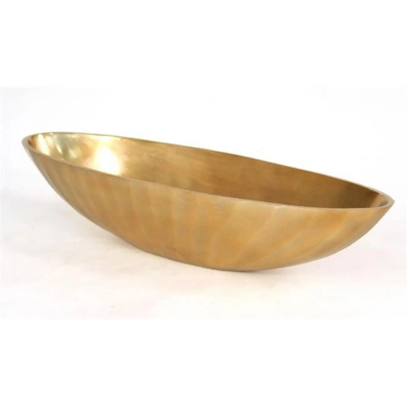 Distinctive Designs 11-29037 Ritz Oval Bowl, Ground Surface Gold Tableware