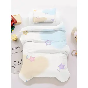 2-Piece 3D Down Duvet Cover Set, Featuring A Digitally Printed Heart And Star Design, Soft And Comfortable, Suitable For Bedrooms, Guest Rooms, And Living Rooms - 1 Duvet Cover & 1 Pillowcase.