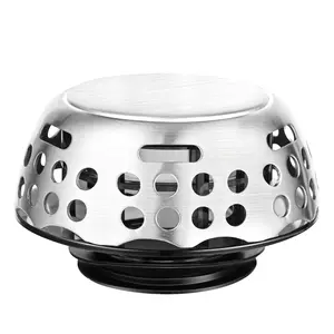 2025 Upgraded 2-in-1 Magnetic Pop-up Bathtub Drain – Push-to-Close Stopper with Built-in Hair Catcher, Universal Bath Sink Waste Strainer Filter