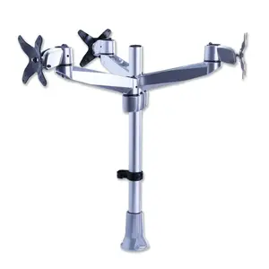 Three Monitor Swivel Arm Desk Mount