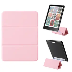Magnetic Detachable Trifold Stand Case for 7'' Kindle Paperwhite 12th Gen 2024 and Kindle Colorsoft Signature Edition, Slim PU Leather Case with Auto Wake/Sleep