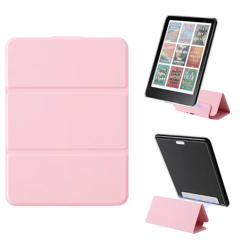Magnetic Detachable Trifold Stand Tablet Case for 7in Kindle Paperwhite 12th Gen 2024 & Kindle Colorsoft Signature Edition, Slim Durable PU Leather Casing with Secure Mag Hold, Double-Sided Magnets, Auto Wake/Sleep, Screen Protection, Hands-Free Viewing