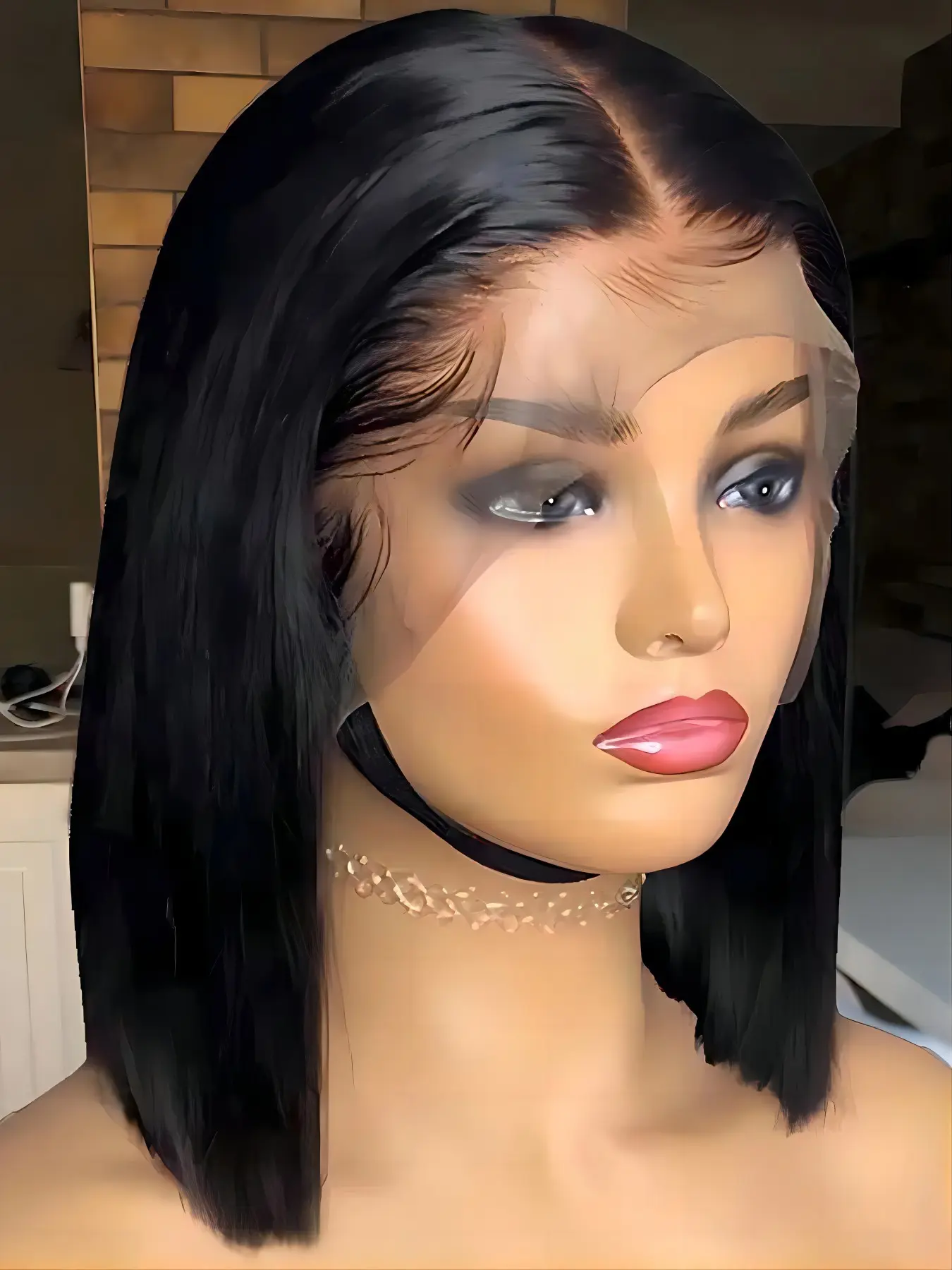 Bob Wig Human Hair 13x4 Lace Front Wigs Human Hair 200% Density Straight Frontal HD Transparent Short Bob Wigs For Black Women Pre Plucke Cut Wig Lace Front Bobs