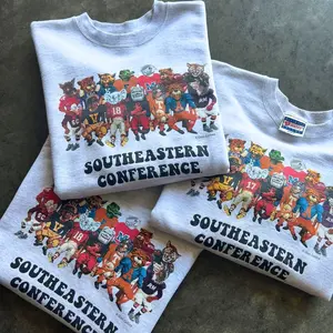 SEC Squad College Football T-shirt Sweatshirt Hoodie, Vintage Team Mascots Graphic, Unisex Southern Fan Merch for Fall Sports