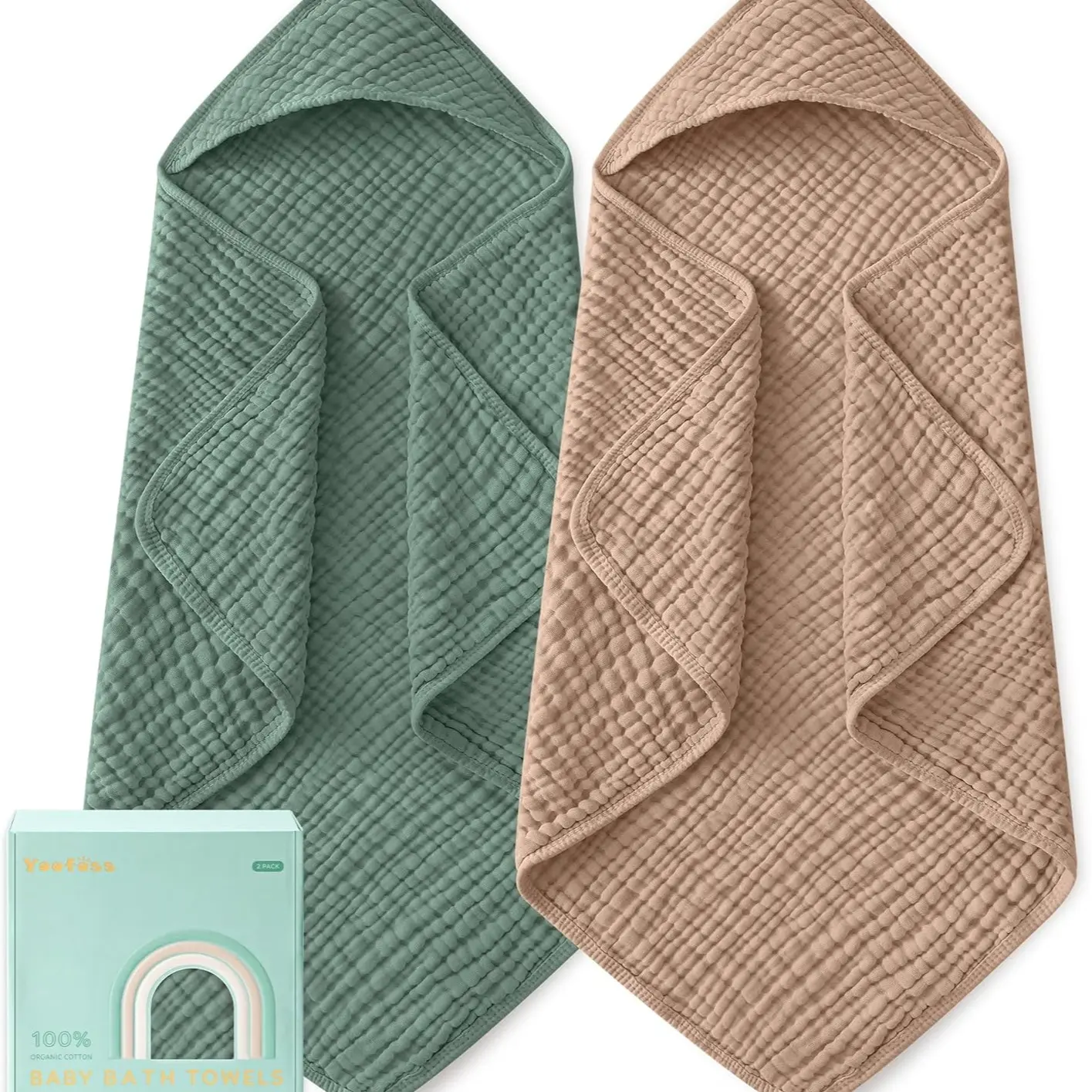 Brown and dark Green