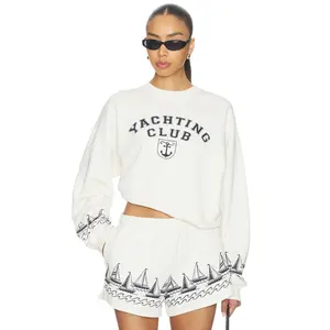 BEACH RIOT Devyn Oversized Sweatshirt in Regatta Anchor