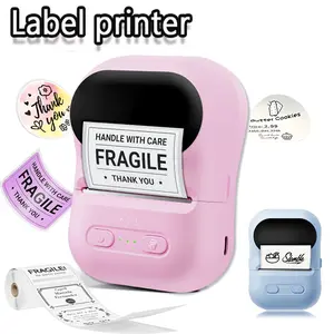 Portable Wireless Inkless Thermal Label Printer, Thermal Label Maker, Compatible with Smartphones/tablets, Print Paper 12mm to 50mm, Vat/barcodes/ean/upc Labels