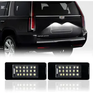 LED License Plate Lights for 2015-2020 Chevy Suburban Tahoe GMC Yukon Cadillac Escalade ESV Rear Tag Lamp Assembly, 6000K White 2PCS