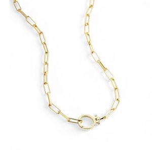 Mint Paperclip Necklace