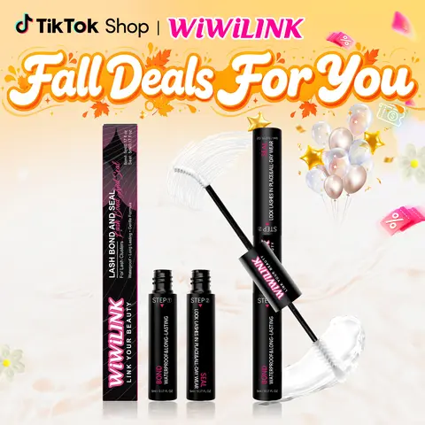 WiWiLINK Lash Cluster Bond Seal Set, Multi-Pack with 5ml+5ml White Waterproof Liquid Eyelash Adhesive Bottles & 5ml Gentle Liquid Lash Extension Remover Bottle for At-Home Makeup