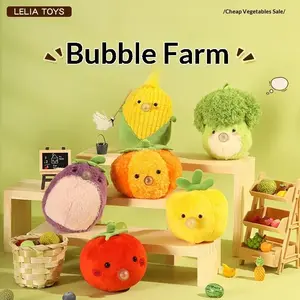 Bubble Farm Vegetable Squishy Plush Toy, Stress Relief Plush Keychain, Slow Rebound, Cute Design, Perfect for Relaxation and Fun