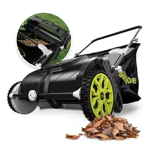 Sun Joe Manual Leaf Sweeper w/ 22-Gal Collection Bag