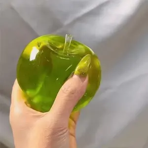 Crystal Apple Stress Ball, Soft, Thin Skin, Smooth Texture, Desk Toy, Office Gift, Sensory Play, Relaxing Pressure Relief